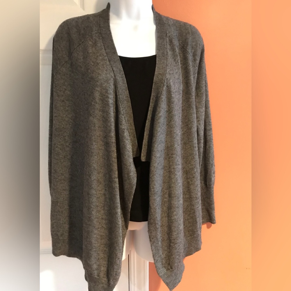 🍏🍏🍏 JOAN VASS Women’s Open-Front Wool Blend Cardigan, Size S